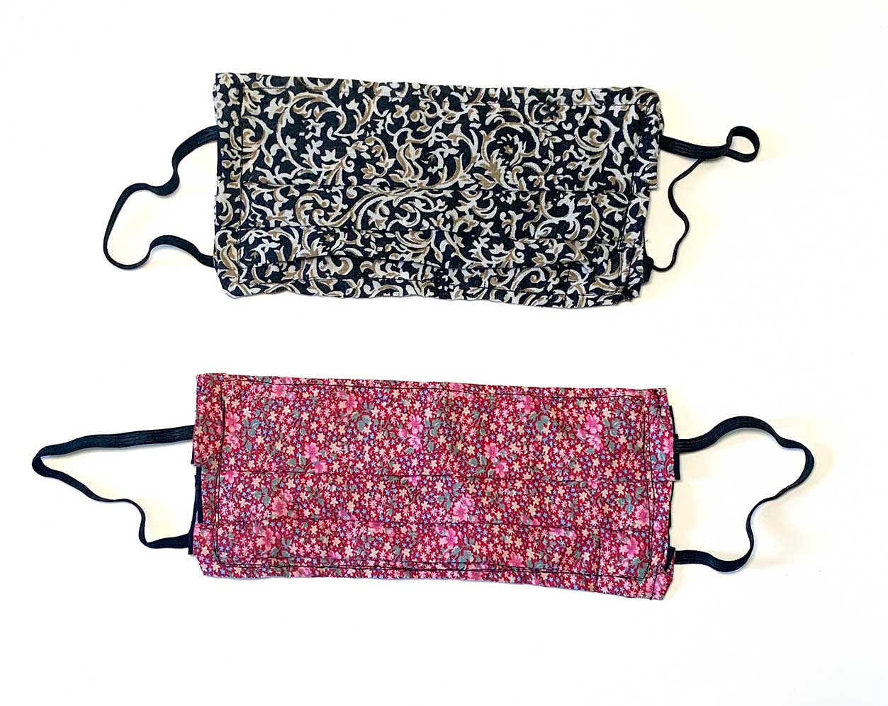Face Masks with Pockets &  Elastic Loops - Set of 2