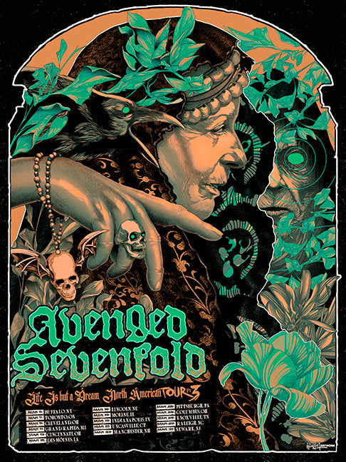 AVENGED SEVENFOLD MULTI DATE GREEN VARIANT AP