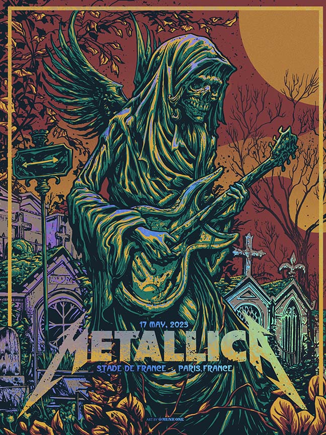 METALLICA PARIS NIGHT 1 & NIGHT 2 RAINBOW FOIL AP SET