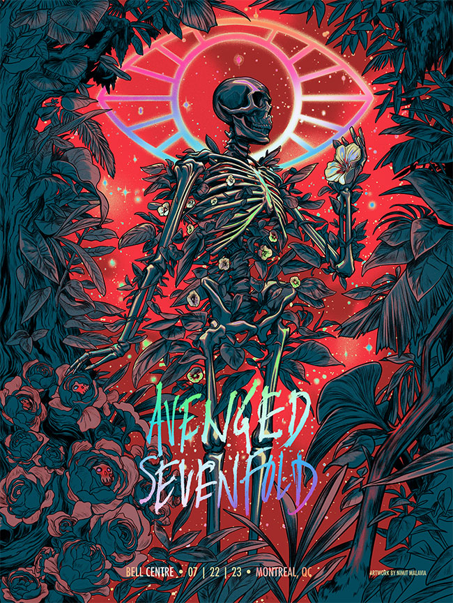 AVENGED SEVENFOLD MONTREAL BLUE VARIANT RAINBOW FOIL AP