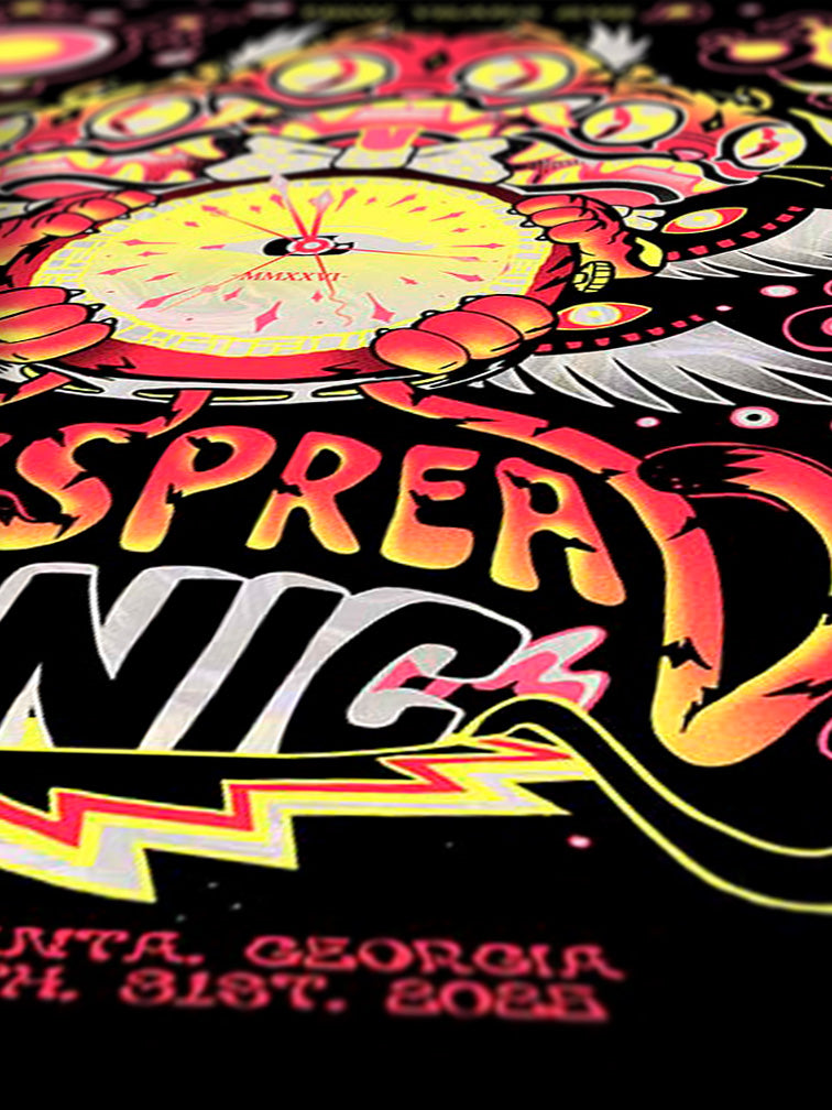 WIDESPREAD PANIC NYE ATLANTA WHITE SWIRL FOIL VARIANT AP