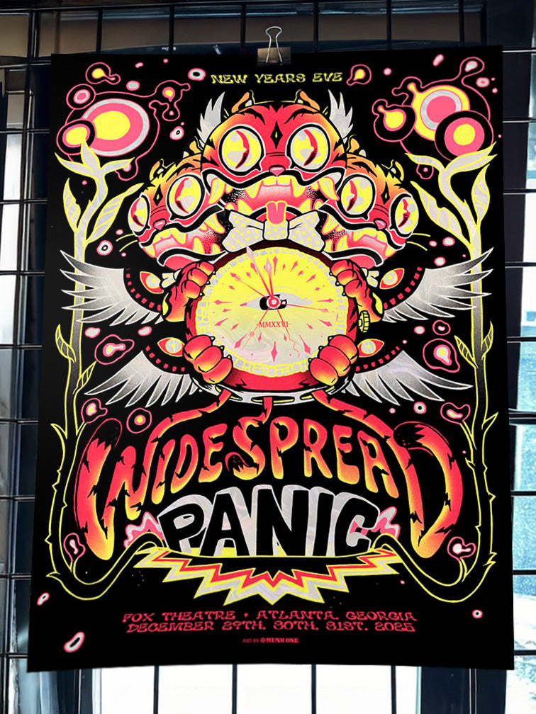 WIDESPREAD PANIC NYE ATLANTA WHITE SWIRL FOIL VARIANT AP