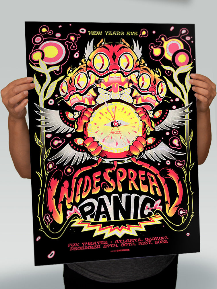 WIDESPREAD PANIC NYE ATLANTA WHITE SWIRL FOIL VARIANT AP