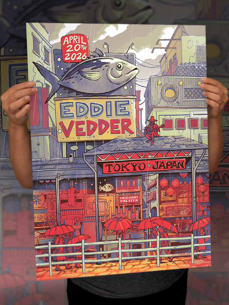 DOODLED EDDIE VEDDER TOKYO VARIANT AP WHITE STOCK