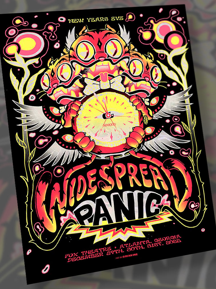 WIDESPREAD PANIC NYE ATLANTA WHITE SWIRL FOIL VARIANT AP