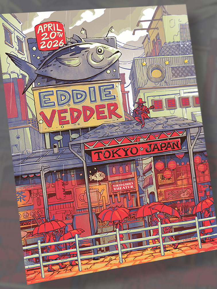 DOODLED EDDIE VEDDER TOKYO VARIANT AP WHITE STOCK