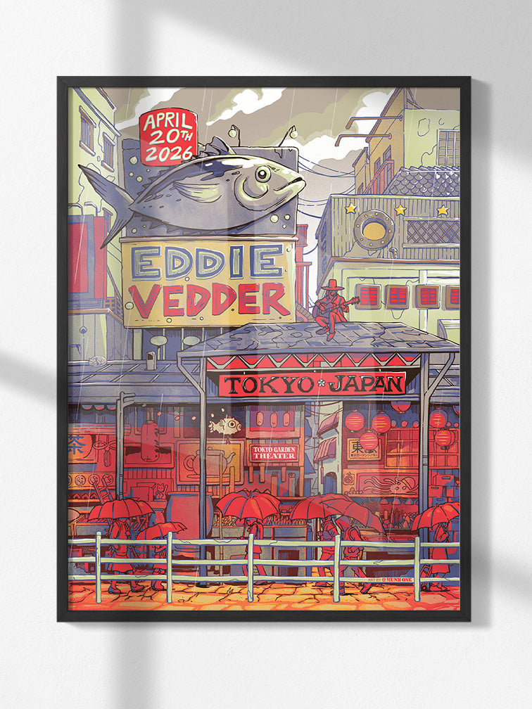 DOODLED EDDIE VEDDER TOKYO VARIANT AP WHITE STOCK