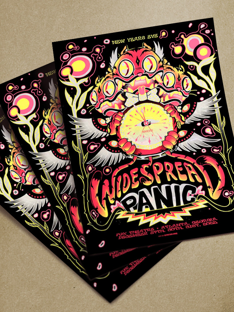 WIDESPREAD PANIC NYE ATLANTA WHITE SWIRL FOIL VARIANT AP