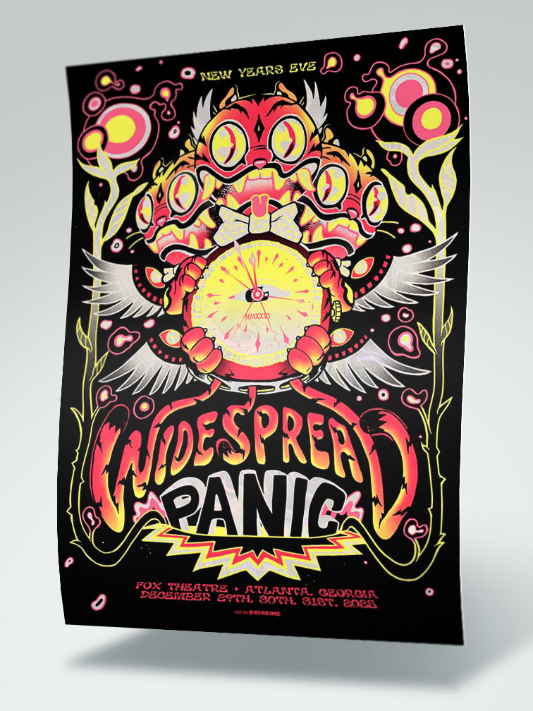 WIDESPREAD PANIC NYE ATLANTA WHITE SWIRL FOIL VARIANT AP
