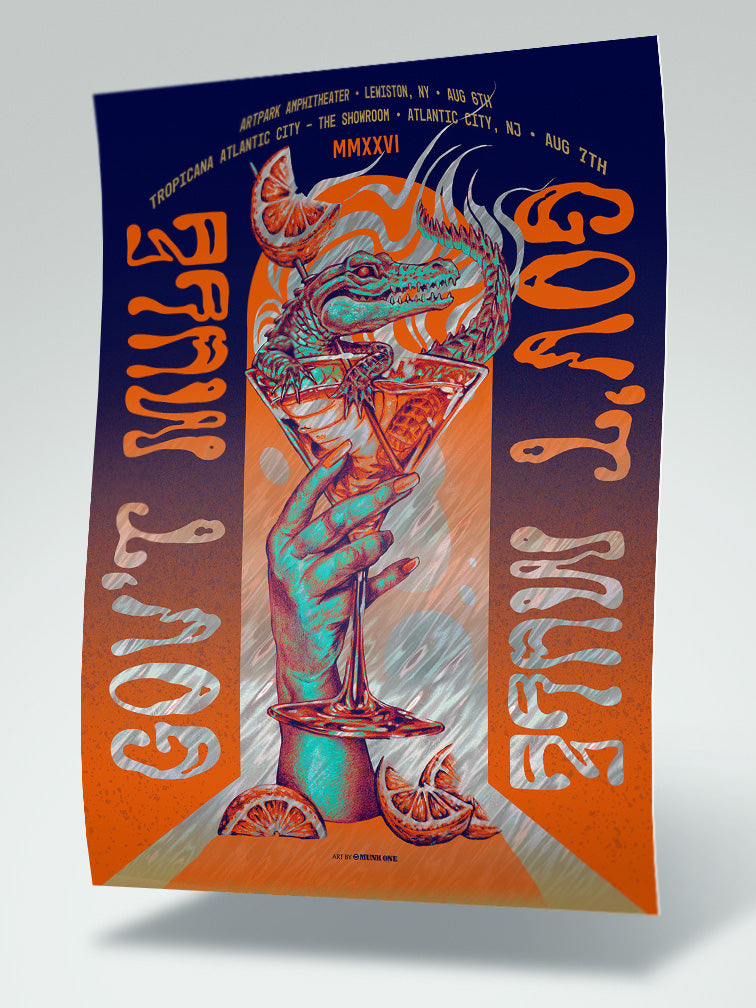 GOV'T MULE ATLANTIC CITY ORANGE AP MOON LAVA FOIL