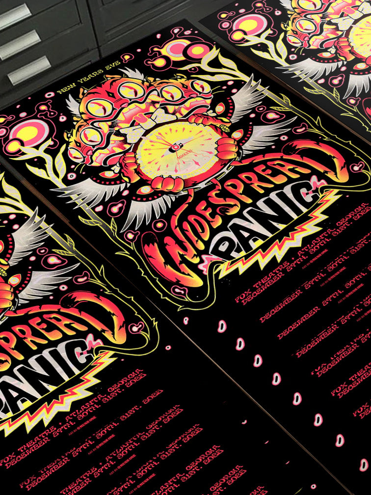 WIDESPREAD PANIC NYE ATLANTA WHITE SWIRL FOIL VARIANT AP