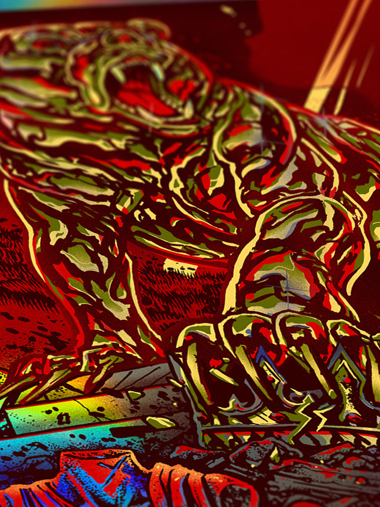 THE GOLDEN BEAR | ART PRINT RAINBOW FOIL