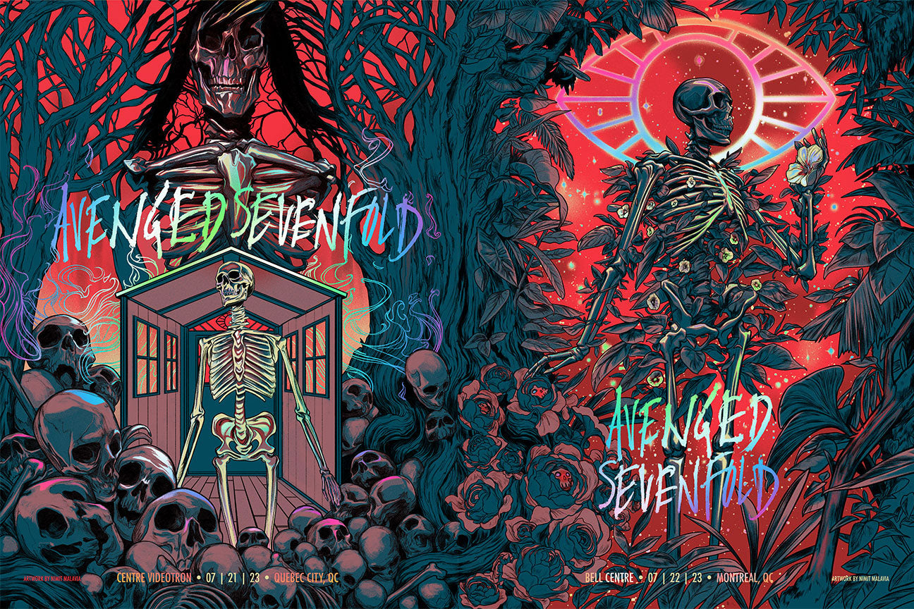 AVENGED SEVENFOLD BLUE VARIANT RAINBOW FOIL DIPTYCH AP