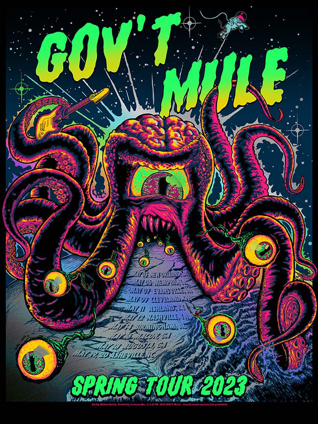 GOV'T MULE SPRING TOUR RAINBOW FOIL AP