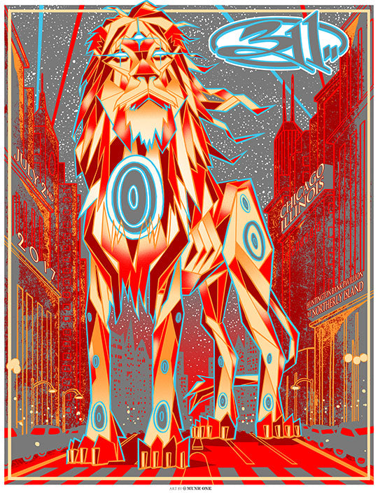 311 Chicago '17 Lion Grey Ink Variant