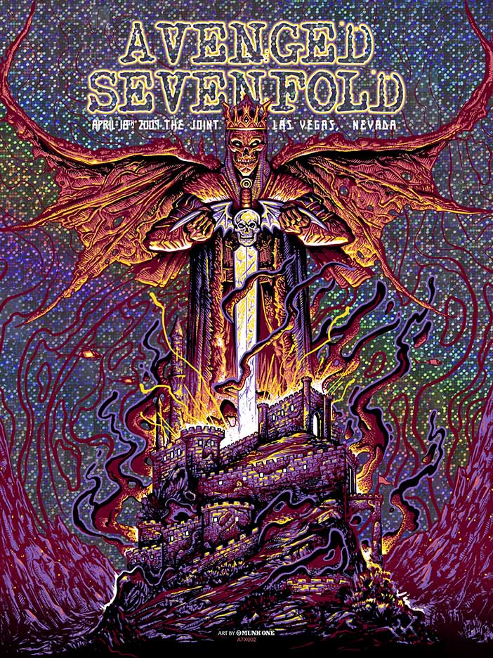 AVENGED SEVENFOLD VEGAS 2009 DONUTS FOIL