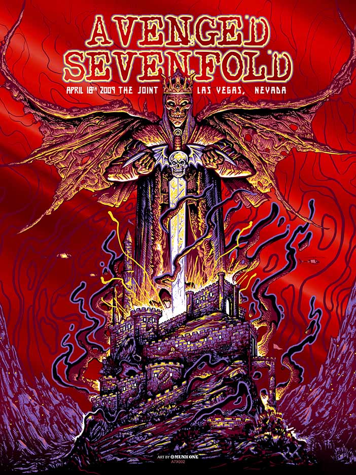 AVENGED SEVENFOLD VEGAS 2009 RED FOIL