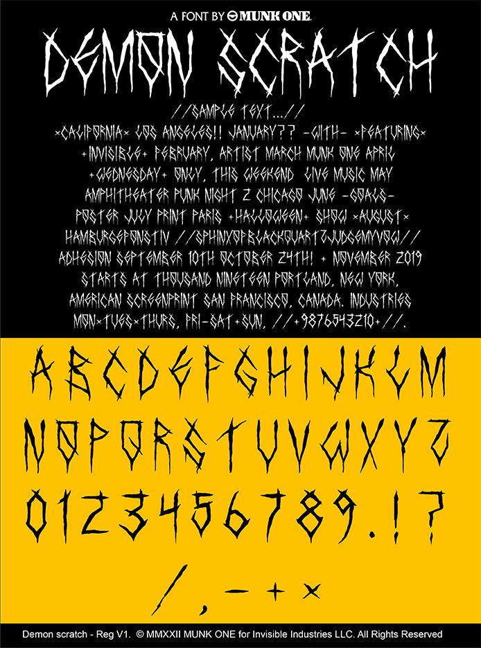 Demon Scratch Demonic Font