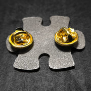 Puzzle Eye Icon- Antique Gold Pin