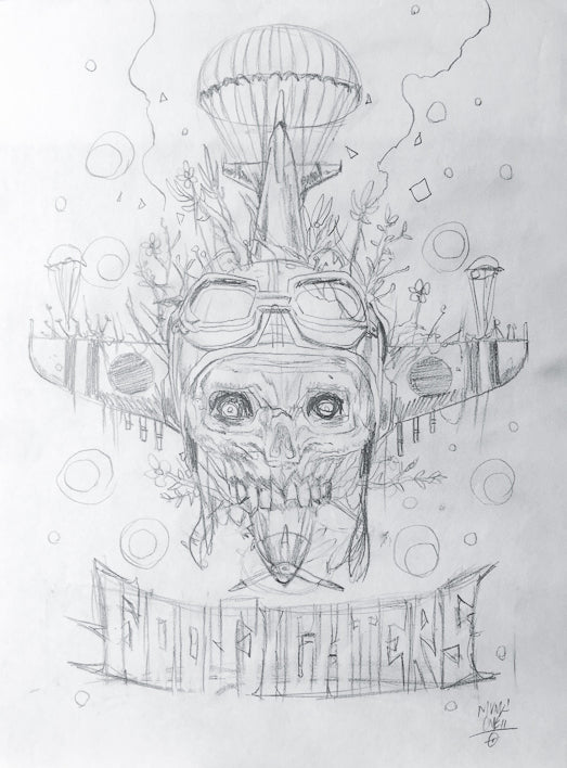 Skull Plane Pencils