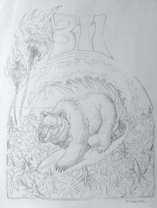 Surfing Bear Pencils