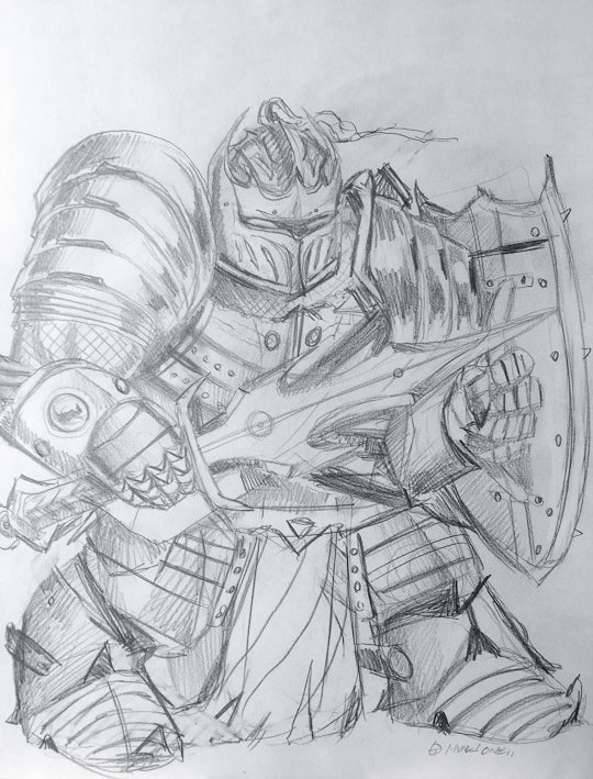 Robot Warrior Pencils