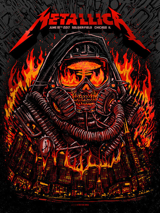 Red Foil Metallica Chicago