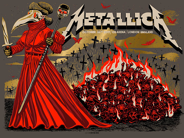 Metallica London Night2 Gold Foil AP