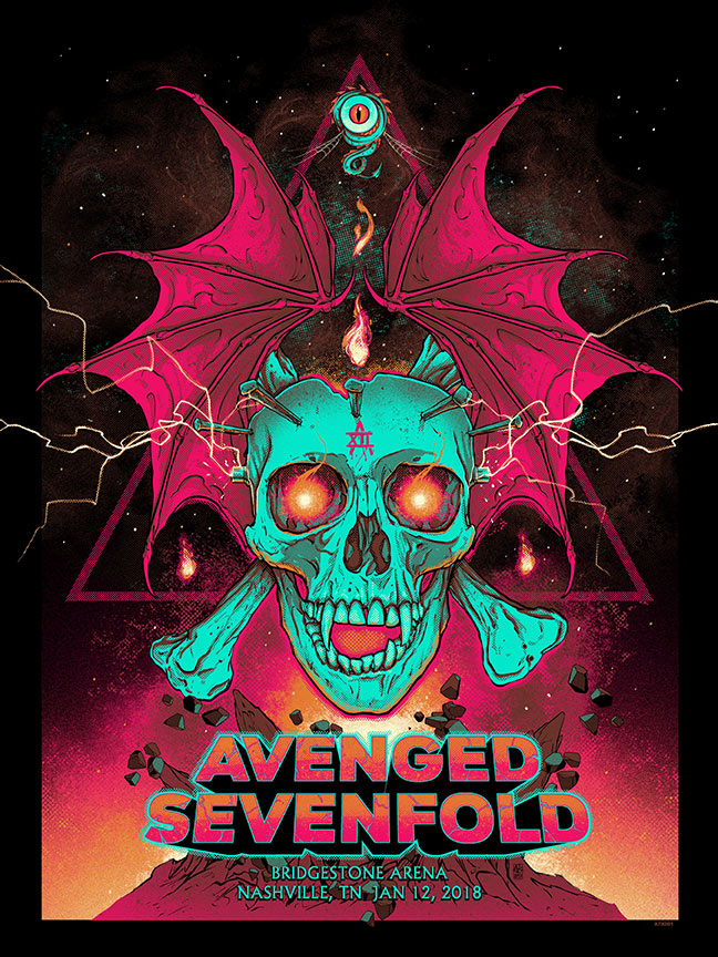 AVENGED SEVENFOLD NASHVILLE 2018 DUSK