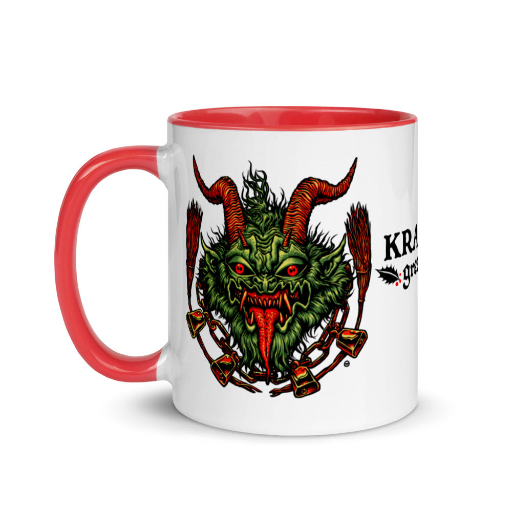 Krampus Greetings Mug with Color Inside