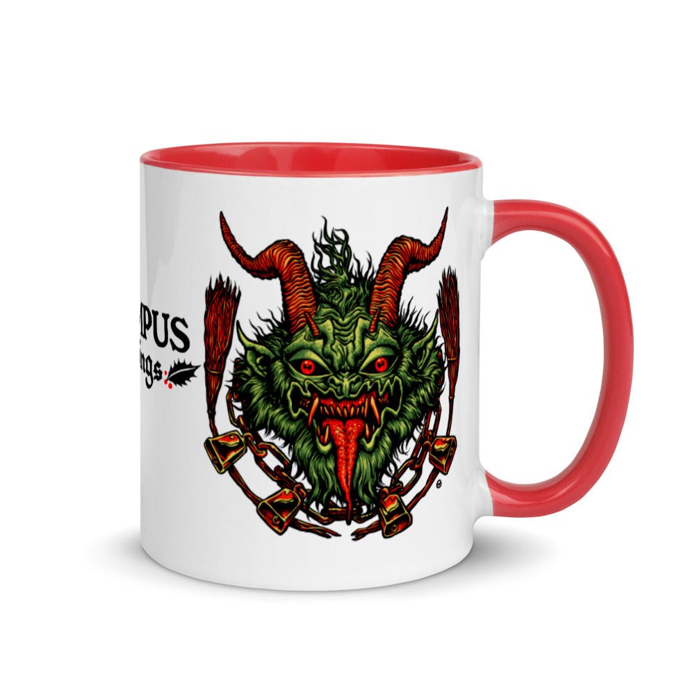 Krampus Greetings Mug with Color Inside