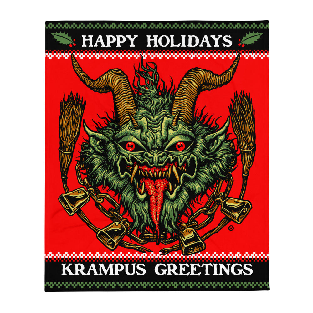 KRAMPUS Throw Blanket