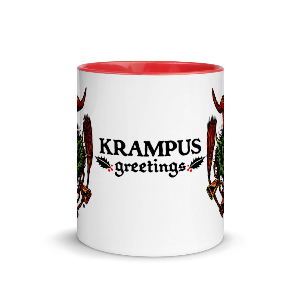 Krampus Greetings Mug with Color Inside