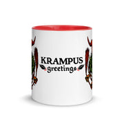 Krampus Greetings Mug with Color Inside